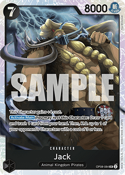 (084) One Piece TCG OP08: Two Legends Single: Jack (OP08-084) (V.1) Super Rare