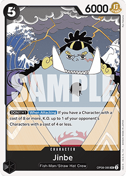 (085) One Piece TCG OP08: Two Legends Single: Jinbe (OP08-085) Uncommon