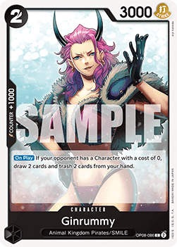 (086) One Piece TCG OP08: Two Legends Single: Ginrummy (OP08-086) Common