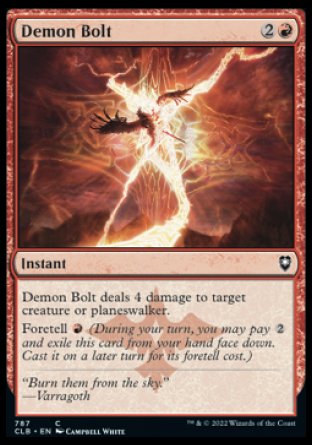 (787) Magic The Gathering Commander Legends: Battle for Baldur's Gate: Extras Single: Demon Bolt Common