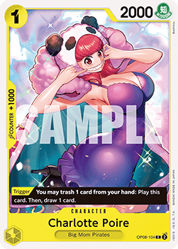 (104) One Piece TCG OP08: Two Legends Single: Charlotte Poire (OP08-104) Common