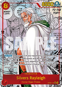 (118) One Piece TCG OP08: Two Legends Single: Silvers Rayleigh (OP08-118) (V.3) Manga Rare