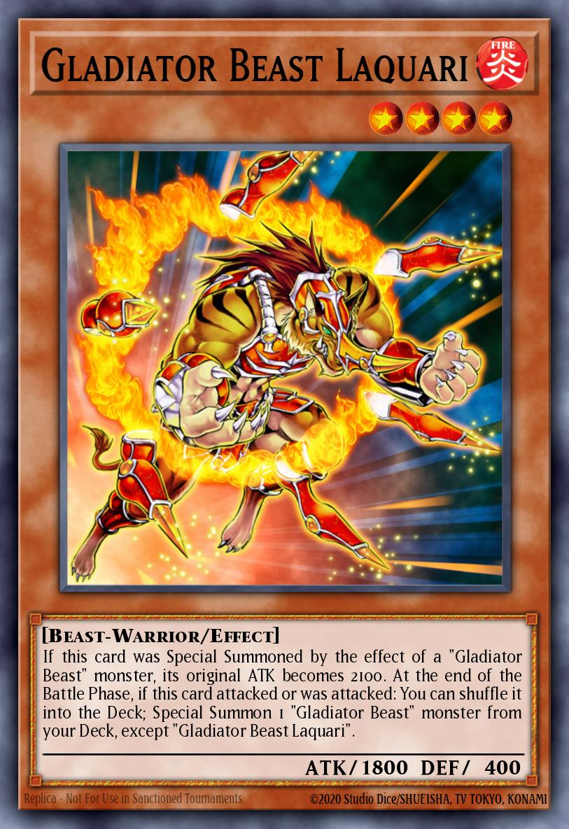 (067) YuGiOh TCG MZTM: Maze of the Master Single: Gladiator Beast Laquari Rare