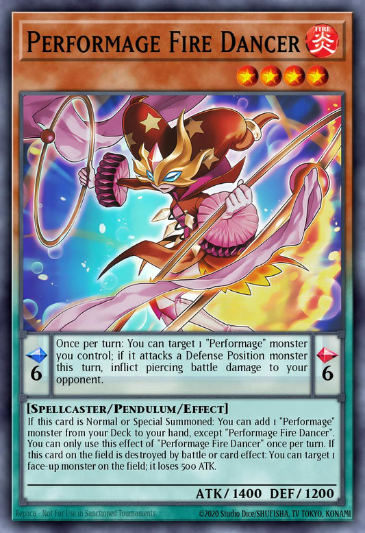 (049) YuGiOh TCG MZTM: Maze of the Master Single: Performage Fire Dancer  Super Rare