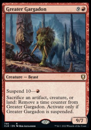 (796) Magic The Gathering Commander Legends: Battle for Baldur's Gate: Extras Single: Greater Gargadon Rare