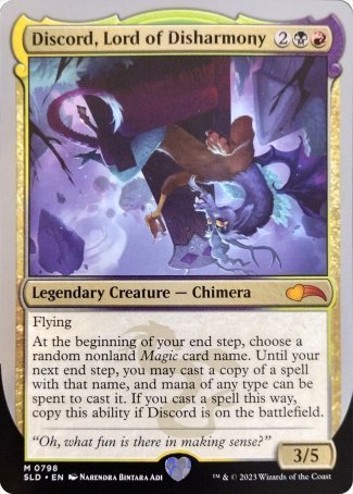 (798) Magic The Gathering Secret Lair Drop Series Single: Discord, Lord of Disharmony Holo Mythic