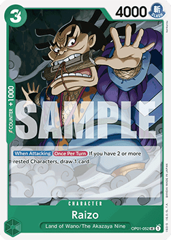 (OP01-052) One Piece TCG PRB01: The Best Single: Raizo (OP01-052) (V.1) Uncommon