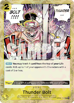 (OP03-121) One Piece TCG PRB01: The Best Single: Thunder Bolt (OP03-121) (V.2) Common