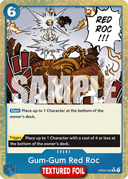 (OP04-056) One Piece TCG PRB01: The Best Single: Gum-Gum Red Roc (OP04-056) (V.3) Rare
