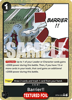 (OP04-095) One Piece TCG PRB01: The Best Single: Barrier!! (OP04-095) (V.3) Common