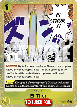 (OP05-114) One Piece TCG PRB01: The Best Single: El Thor (OP05-114) (V.3) Uncommon