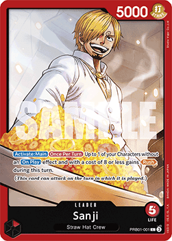 (001) One Piece TCG PRB01: The Best Single: Sanji (PRB01-001) (V.1) Leader