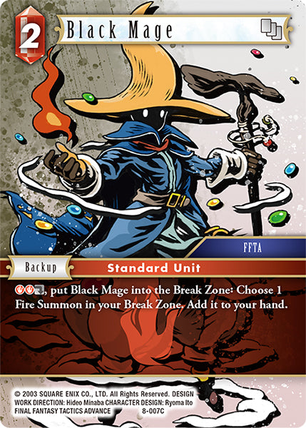 (007) Final Fantasy TCG Opus VIII Single: Black Mage (8-007) Common