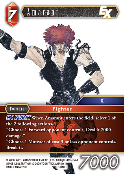 (010) Final Fantasy TCG Opus VIII Single: Amarant (8-010) Hero