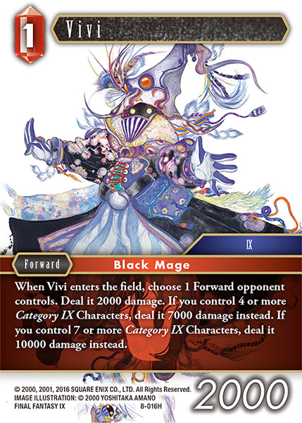 (016) Final Fantasy TCG Opus VIII Single: Vivi (8-016) Holo Hero