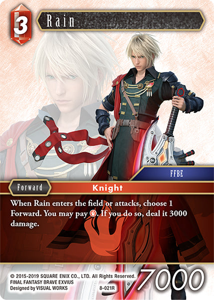 (021) Final Fantasy TCG Opus VIII Single: Rain (8-021) Holo Rare