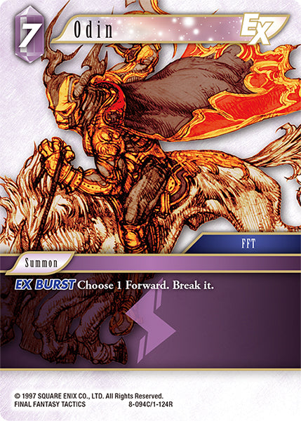 (094) Final Fantasy TCG Opus VIII Single: Odin (1-124) Holo Common