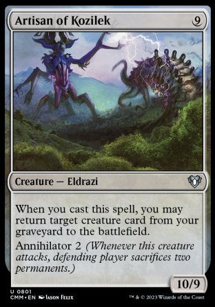 (801) Magic The Gathering Commander Masters: Extras Single: Artisan of Kozilek Uncommon