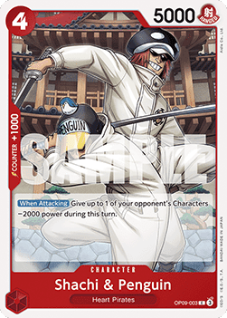 (003) One Piece TCG OP09: Emperors in the New World Single: Shachi & Penguin (OP09-003) Common