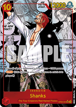 (004) One Piece TCG OP09: Emperors in the New World Single: Shanks (OP09-004) (V.4) Manga Rare