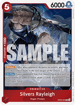 (005) One Piece TCG OP09: Emperors in the New World Single: Silvers Rayleigh (OP09-005) Rare