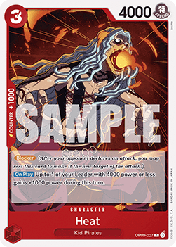 (007) One Piece TCG OP09: Emperors in the New World Single: Heat (OP09-007) Common