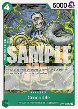 (025) One Piece TCG OP09: Emperors in the New World Single: Crocodile (OP09-025) Uncommon