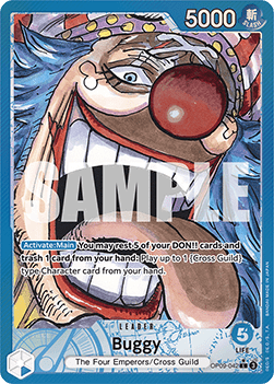 (042) One Piece TCG OP09: Emperors in the New World Single: Buggy (OP09-042) (V.2) Alternate Art