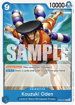 (047) One Piece TCG OP09: Emperors in the New World Single: Kouzuki Oden (OP09-047) Common