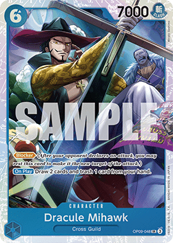 (048) One Piece TCG OP09: Emperors in the New World Single: Dracule Mihawk (OP09-048) (V.1) Super Rare
