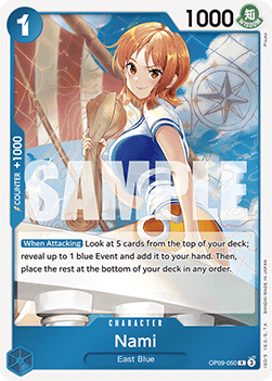 (050) One Piece TCG OP09: Emperors in the New World Single: Nami (OP09-050) (V.1) Rare