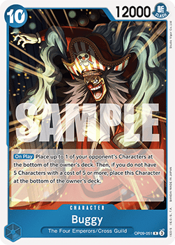 (051) One Piece TCG OP09: Emperors in the New World Single: Buggy (OP09-051) (V.1) Rare