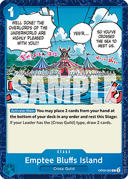 (060) One Piece TCG OP09: Emperors in the New World Single: Emptee Bluffs Island (OP09-060) Common