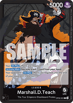 (081) One Piece TCG OP09: Emperors in the New World Single: Marshall.D.Teach (OP09-081) (V.1) Leader