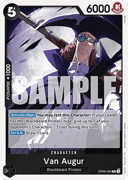 (083) One Piece TCG OP09: Emperors in the New World Single: Van Augur (OP09-083) Rare