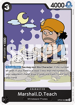 (092) One Piece TCG OP09: Emperors in the New World Single: Marshall.D.Teach (OP09-092) Common