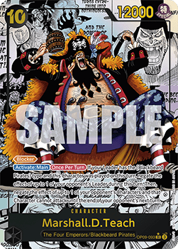 (093) One Piece TCG OP09: Emperors in the New World Single: Marshall.D.Teach (OP09-093) (V.4) Manga Rare