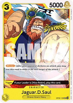 (109) One Piece TCG OP09: Emperors in the New World Single: Jaguar.D.Saul (OP09-109) Uncommon