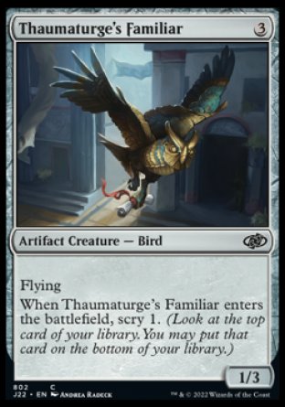 (802) Magic The Gathering Jumpstart 2022 Single: Thaumaturge's Familiar Common
