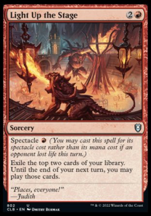 (802) Magic The Gathering Commander Legends: Battle for Baldur's Gate: Extras Single: Light Up the Stage Uncommon