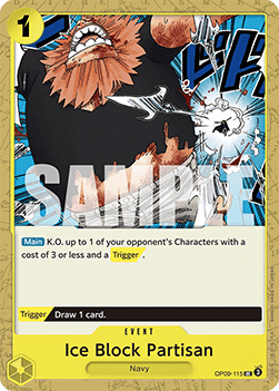 (115) One Piece TCG OP09: Emperors in the New World Single: Ice Block Partisan (OP09-115) Uncommon