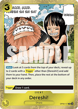 (117) One Piece TCG OP09: Emperors in the New World Single: Dereshi! (OP09-117) Rare