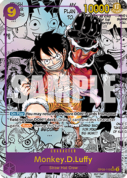 (119) One Piece TCG OP09: Emperors in the New World Single: Monkey.D.Luffy (OP09-119) (V.3) Manga Rare
