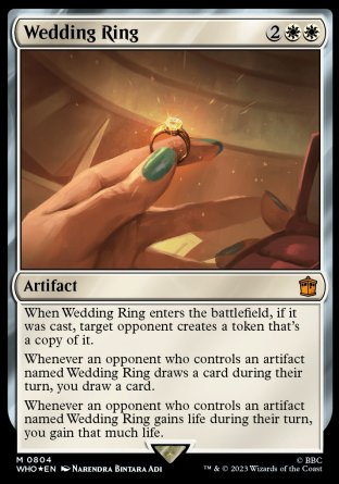 (804) Magic The Gathering Universes Beyond: Doctor Who: Extras Single: Wedding Ring (V.2) Holo Mythic
