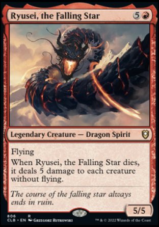 (806) Magic The Gathering Commander Legends: Battle for Baldur's Gate: Extras Single: Ryusei, the Falling Star Rare