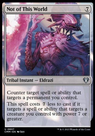 (807) Magic The Gathering Commander Masters: Extras Single: Not of This World Uncommon