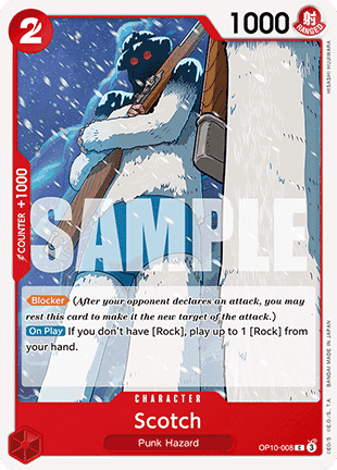 (008) One Piece TCG OP10: Royal Blood Single: Scotch (OP10-008) Common