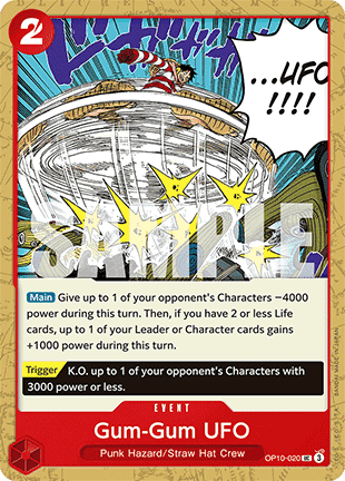 (020) One Piece TCG OP10: Royal Blood Single: Gum-Gum UFO (OP10-020) Uncommon