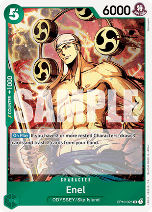 (025) One Piece TCG OP10: Royal Blood Single: Enel (OP10-025) Rare