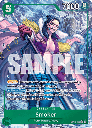 (030) One Piece TCG OP10: Royal Blood Single: Smoker (OP10-030) (V.2) Alternate Art